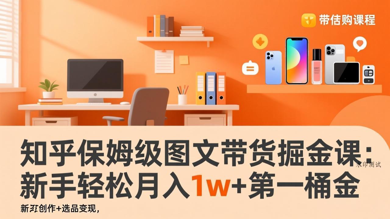 知乎保姆级图文带货掘金课：账号打造+爆文创作+选品变现，新手轻松月入1w+第一桶金-空间云网创