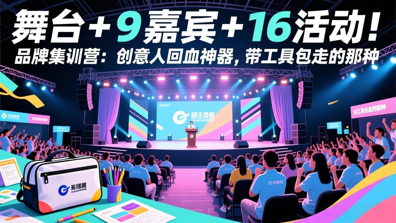 舞台 + 9 嘉宾 + 16 活动！品牌集训营：创意人回血神器，带工具包走的那种-空间云网创