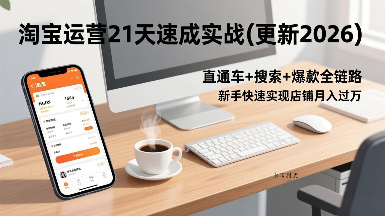 淘宝运营21天速成实战(更新2026-空间云网创