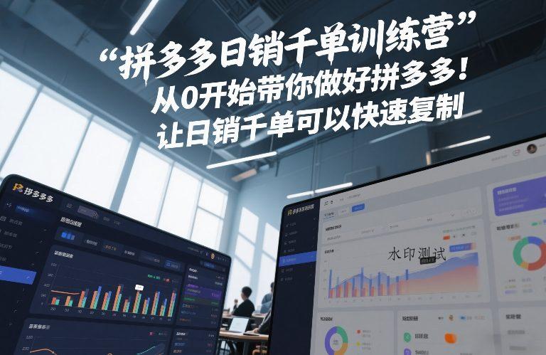 拼多多日销千单训练营,从0开始带你做好拼多多,让日销千单可以快速复制(更新26年2月)-空间云网创