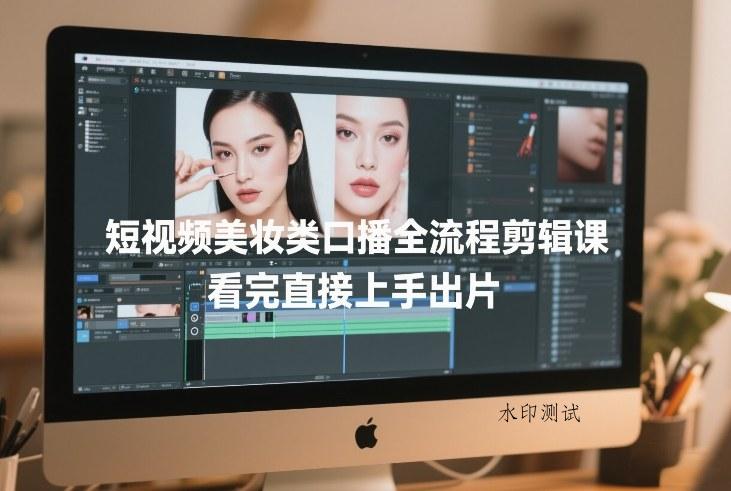 短视频美妆类口播全流程剪辑课，看完直接上手出片-空间云网创