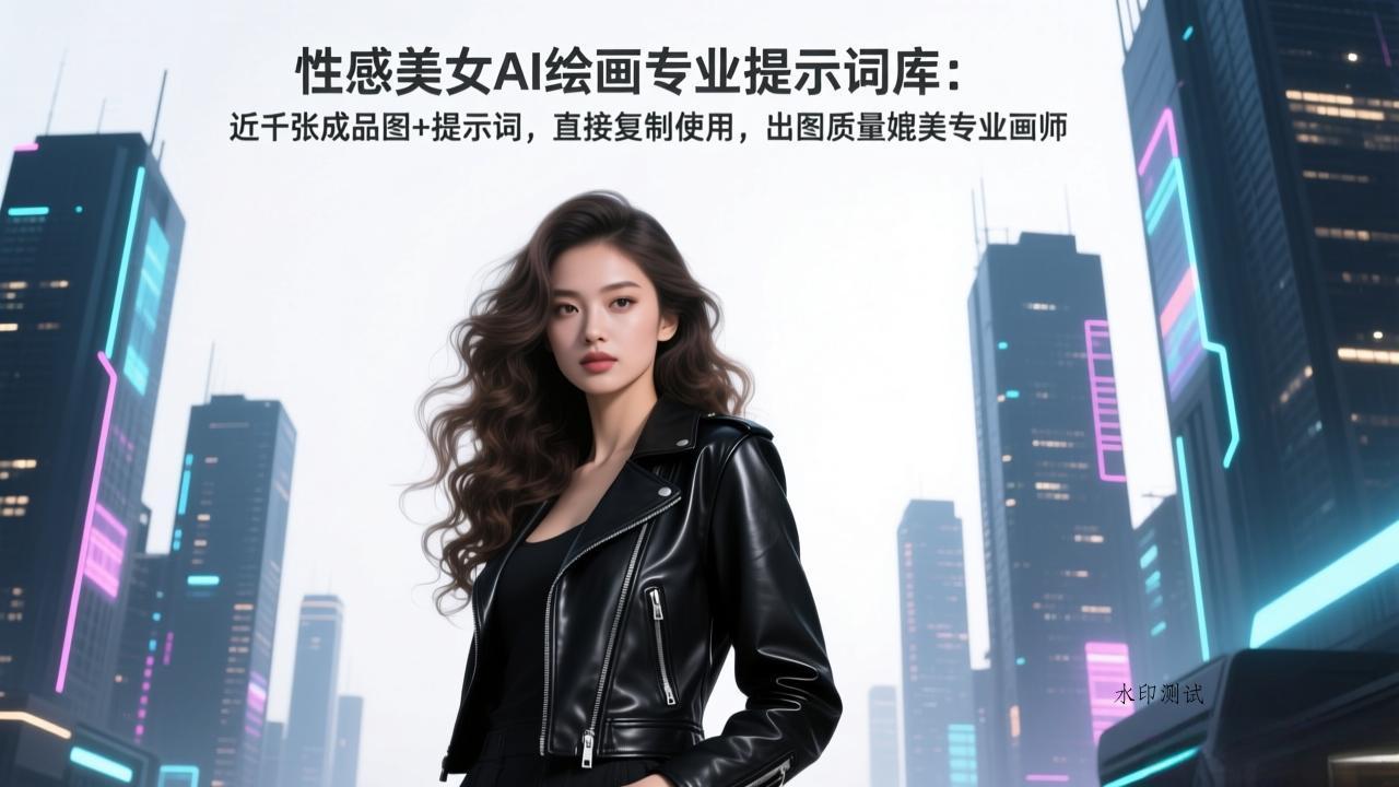 性感美女AI绘画专业提示词库：近千张成品图+提示词，直接复制使用，出图质量媲美专业画师-空间云网创