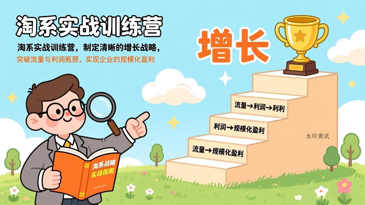 淘系实战训练营，制定清晰的增长战略，突破流量与利润瓶颈，实现企业的规模化盈利-空间云网创