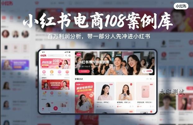 小红书电商108案例库，百W利润分析，带一部分人先冲进小红书【文档】-空间云网创
